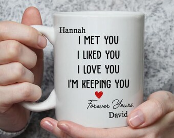 Personalized I Love You Mug, Anniversary Gift