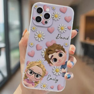 Personalized Grandkids Phone Case: Custom Grandma Gift, 3D Effect TPU