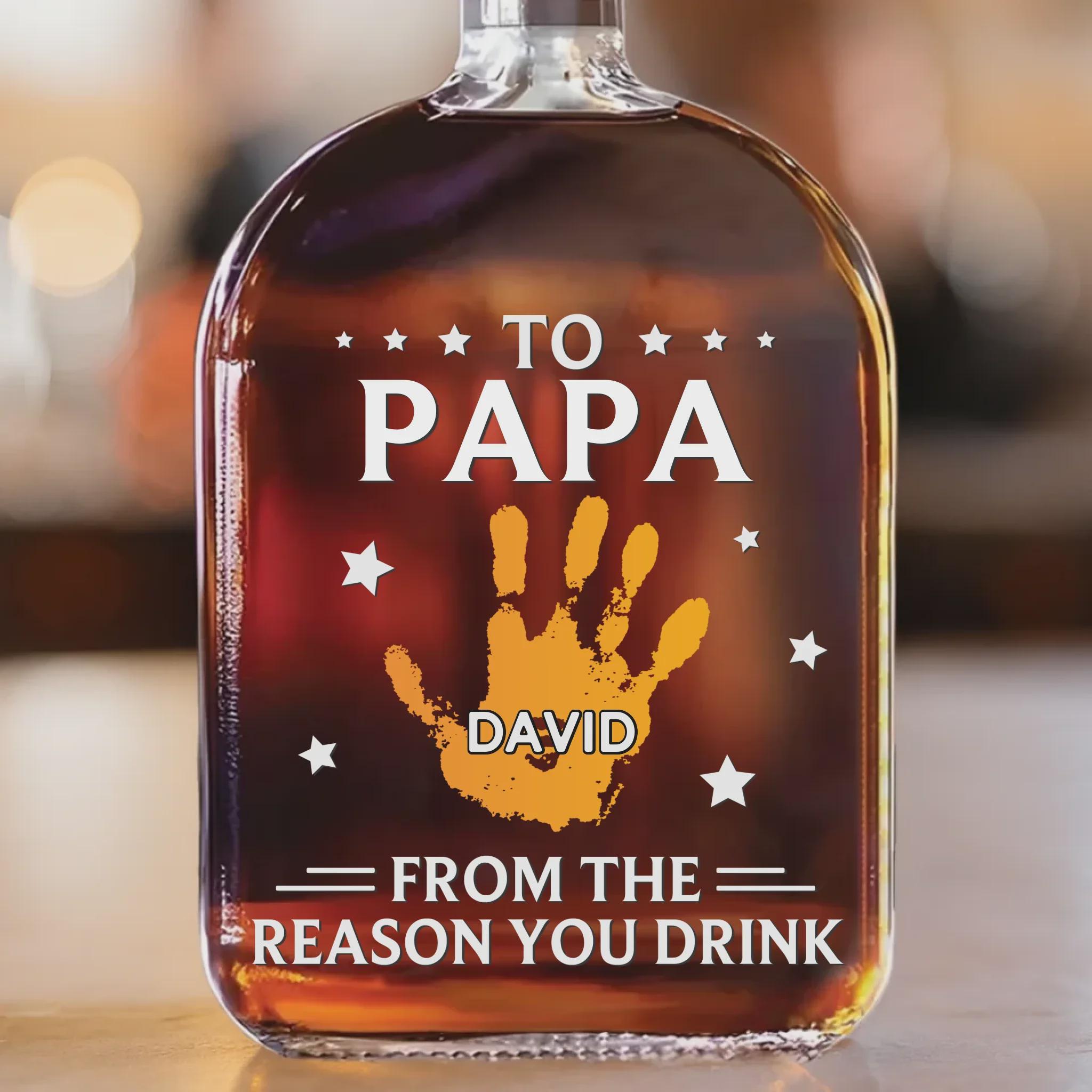 Discover Personalized Whiskey Bottle - Reasons You Drink Gift for Dad and Grandpa