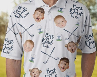 Personalisiertes Foto Golf Poloshirt - Geschenk zum Vatertag