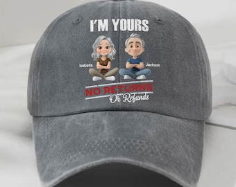 Personalized Vintage Denim Baseball Cap: Custom Couple Hats, Funny Gift