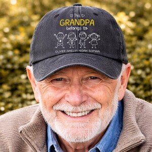 Personalized "My Favorite People Call Me Papa" Vintage Denim Hat