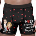 Personalized Cartoon Couple Boxer Briefs, Funny Valentine's Day Gift product logo