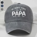 Personalized 'My Favorite People Call Me Papa' Vintage Denim Hat product logo