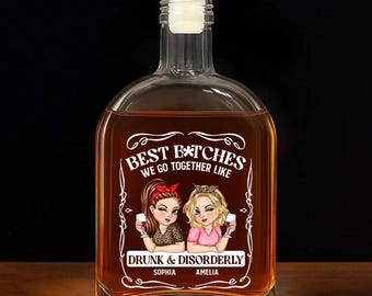 Personalized Bestie Whiskey Bottle: Funny Friendship Gift