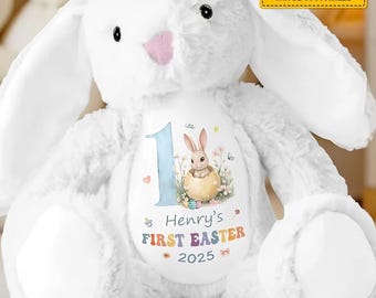 Personalized First Easter Bunny Plush: Custom Name Keepsake