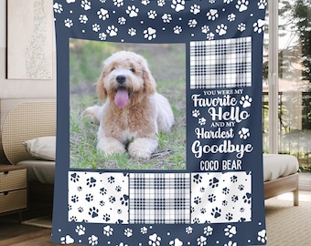 Custom Pet Photo Memorial Blanket: Sympathy Gift