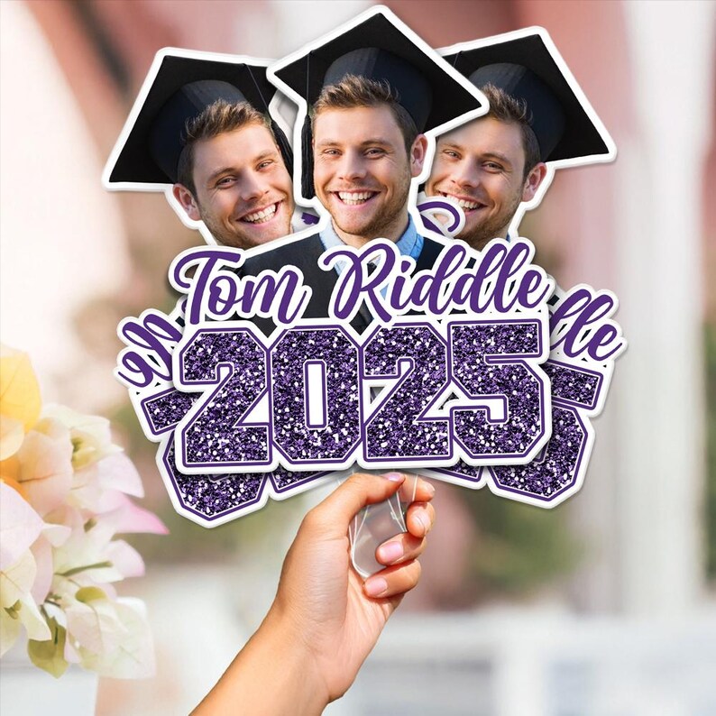 Graduation Inserrt Face Personalized Graduation Face Fan 2026 With Photo and Name, Custom ...