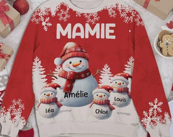 Mes Personnes Préférées M'appellent Mamie - Sweatshirt Personnalisé Avec Impression Intégrale