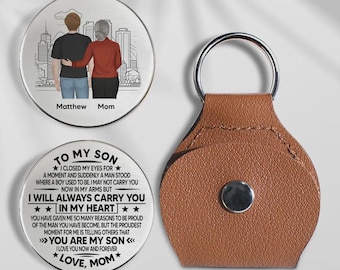 Personalized Keychain for Son – 'Always Carry You in My Heart' Gift