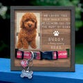 Personalized Pet Memorial Sign: Collar Frame, Photo Upload, Wood product logo