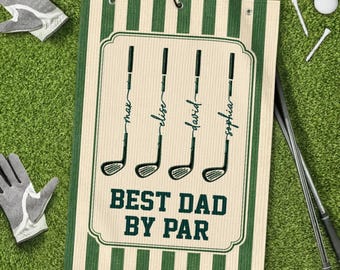 Personalisiertes Golf-Handtuch, Papa von Par, individuelles Golf-Geschenk