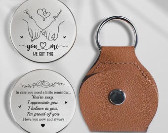 Personalized Couple Keychain – Engraved Love Token, Anniversary Gift