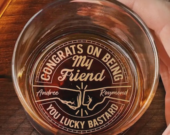 Personalized Whiskey Glass: Engraved Gift for Brother or Friend