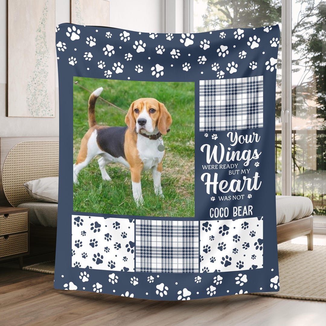 Personalized Pet Memorial Blanket: Sympathy Gift for Pet Loss - Etsy