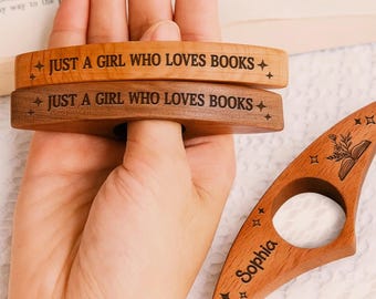 Personalized Book Page Holder – Just a Girl Who Loves Books Gift
