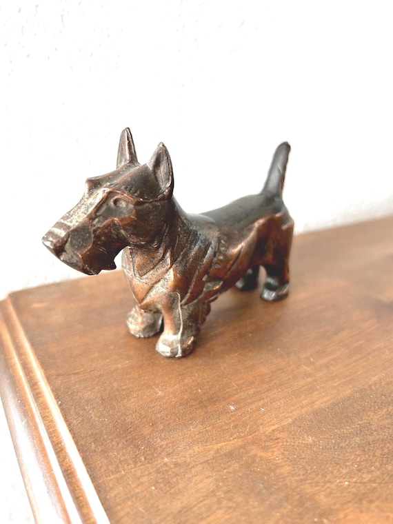 ヴィンテージブロンズスコティッシュテリアの置物 - Etsy 日本