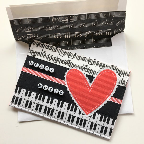 Valentine's Postcard/Music Lover's Postcard/Piano Themed Postcard