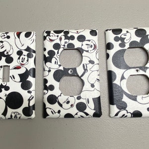 Mickey Mouse Single Light Switch Outlet Cover Bedroom Bathroom
