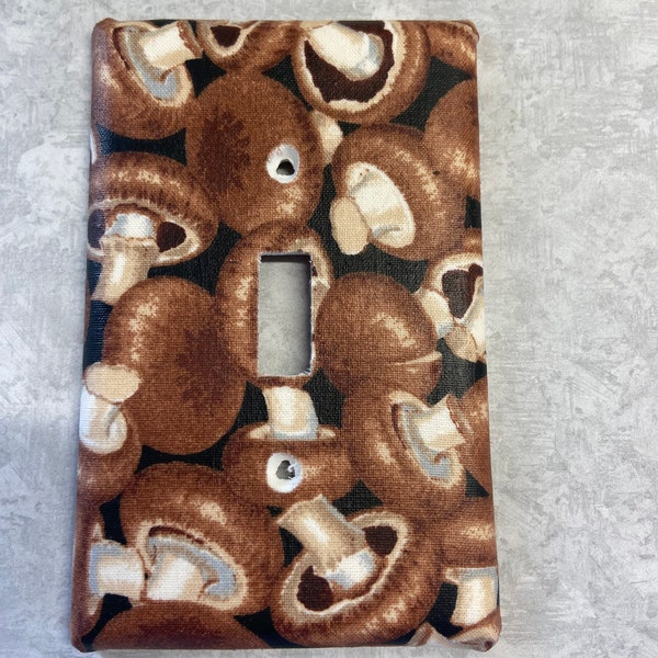Mushroom Fungi Brown Chef Light Switch Outlet Cover Decor Decoration Kitchen  Gift