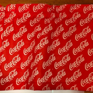 Coke Coca Cola Red White Kitchen Bedroom Window Topper Treatment Valance Decor