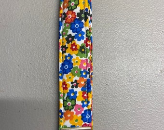 Key Fob, Keychain, Keychain Fob, Wrist Keychain, Flower, Floral, Yellow, Pink, Blue, Green