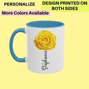 Yellow Rose Mug Rose Gifts Rose Cup Rose Coffee Mug Yellow Rose Coffee Cup Gifts For Her Yellow Rose Gifts Women Yellow Rose Coffee Mug