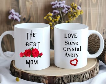 Tazza personalizzata per la mamma Tazza personalizzata per la mamma con i nomi dei bambini Regalo per la festa della mamma Regalo di compleanno per la mamma Regalo per la neomamma Regalo per i genitori Regalo per la mamma