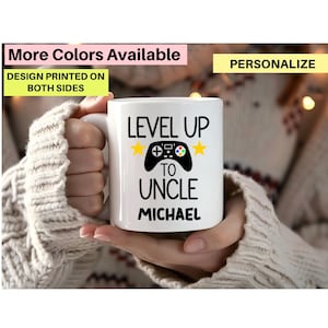 Personlig ny farbror-present till farbror Rolig graviditetsmeddelande för farbror Anpassad ny farbrormugg Avslöja farbror Personlig kaffemugg Present