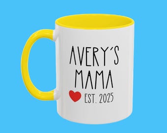 Cadeau pour maman, cadeau personnalisé pour maman, cadeau pour maman, mug pour nouvelle maman, mug personnalisé pour maman Est, cadeau de fête des mères pour la première fois que maman est maman