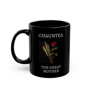 ダンジョンズ&ドラゴンズ マグカップ、Chauntea - グレートマザー、ブラックマグカップ 11 オンス 15 オンス、ダンジョンマスターギフト、ロールプレイングゲームカップ、ゲーム用コーヒーマグ