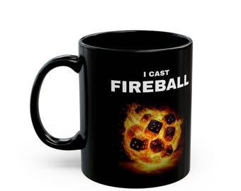 Dungeons & Dragons 11oz/15oz Ceramic Mug - I Cast Fireball, DnD Player Gift, Gamer Present