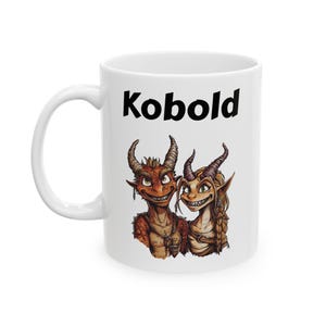 D&D Kobold Ceramic Mug, RPG Coffee Cup, Gamer Gift, Fantasy Tea Mug, Tabletop Gaming Decor, Geeky Present, DND Gift