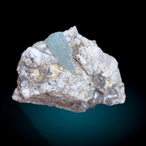93g Natural Aquamarine Crystal Specimen with Matrix - Stunning Mineral Find