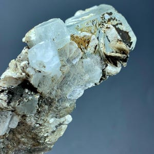 50g Natural Aquamarine Crystal Cluster with Muscovite | Raw Mineral Specimen from Pakistan