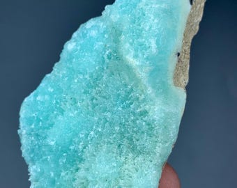 Blue Aragonite Druzy Specimen: Raw Healing Crystal, Afghanistan (38g