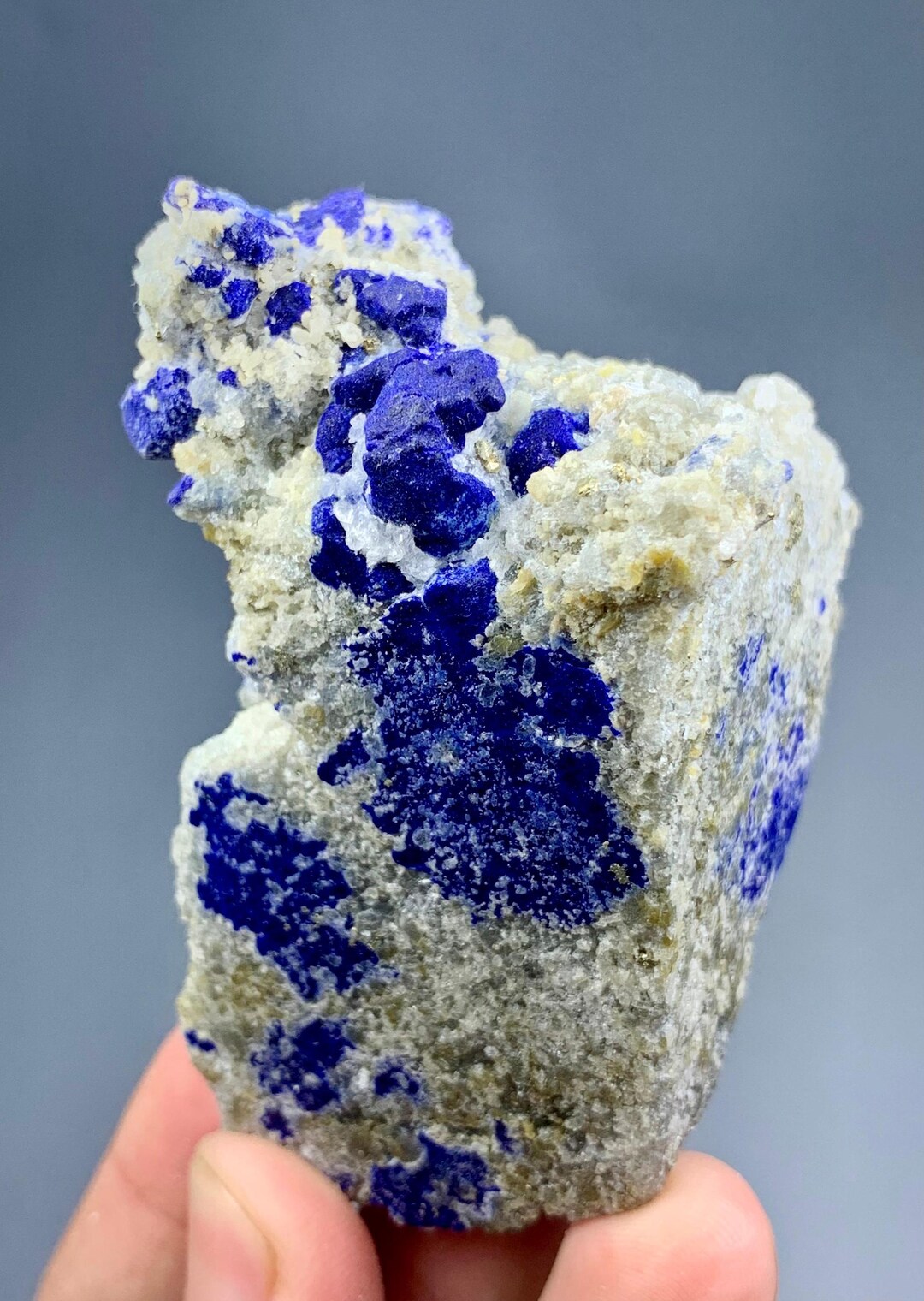Natural Blue Lazurite With Pyrite on Matrix From Afghanistan | 123g ...