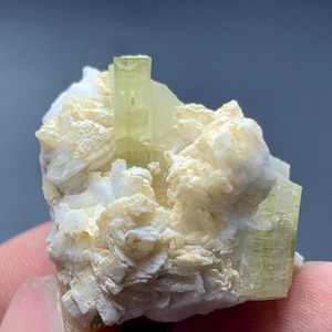 Bi-Color Tourmaline Crystal Specimen – Pink & Green Raw Terminated Tourmaline in Matrix – 20g Collectible Mineral