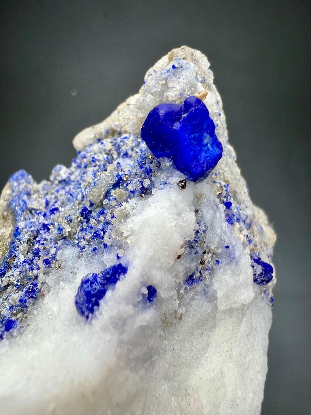 25g Natural Lazurite Crystal With Pyrite on Matrix | Rare Mineral ...