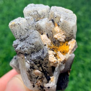 35g Natural Aquamarine and Schorl Tourmaline Mineral Specimen – Raw Crystal Formation