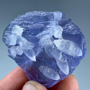 66g Natural Purple Fluorite Crystal with Dogtooth Calcite from Pakistan | Rare Mineral Specimen, Healing Stone, Home Décor