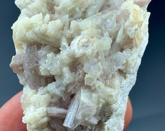 68g Natural Light Pink Tourmaline Crystal Bunch with White Matrix – Afghanistan Specimen