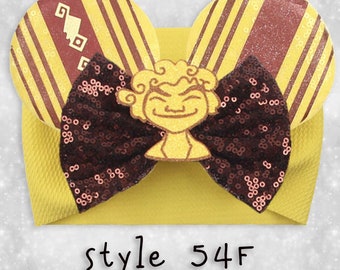 Mouse Ears Stretch Headband, Disney Antonio from Encanto, Sequined Mouse Bow, Disney Vacation  - 54F