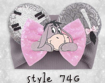 Disney Eeyore Stretch Headband Baby Girl Mouse Ears, Newborn Photo Prop - 74G