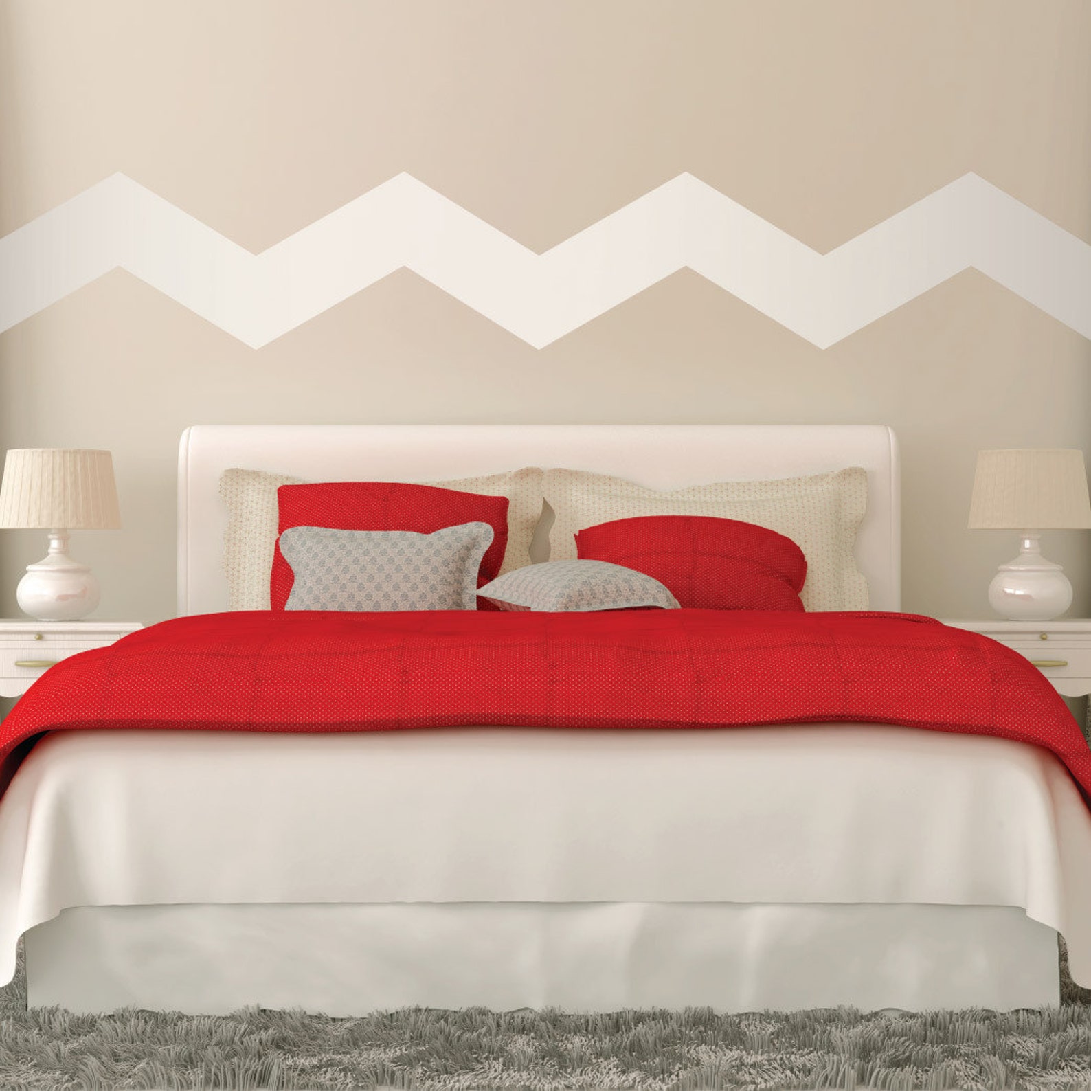 7 Wide Chevron Wall Art Wall Decals Etsy