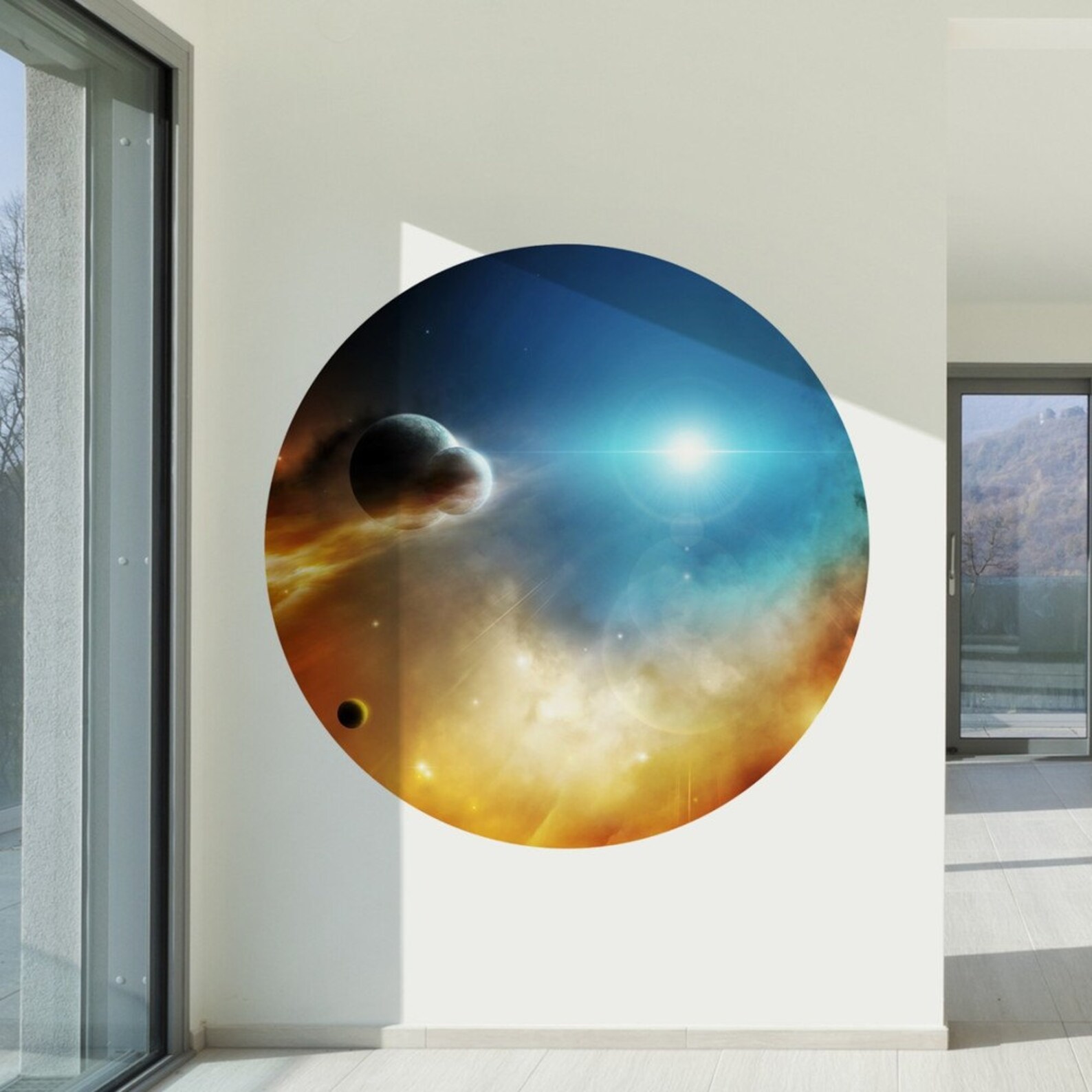 The Final Frontier Circle Wall Decal 20x20 Etsy