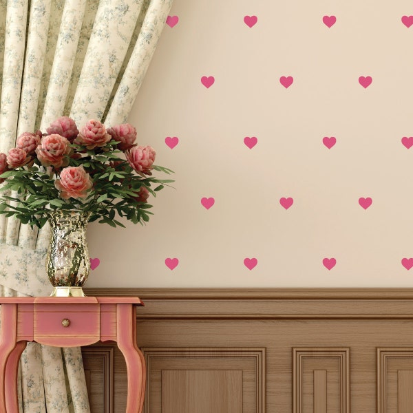 Tiny Hearts Removable Wall Decals