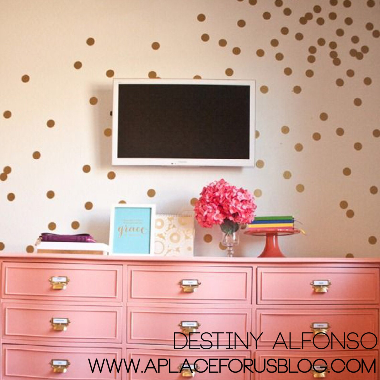 2 Confetti Polka Dot Wall Decals Etsy