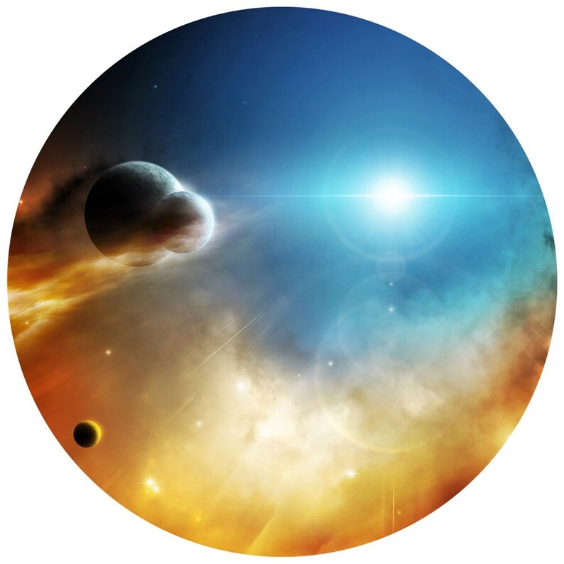 The Final Frontier Circle Wall Decal 20x20 Etsy