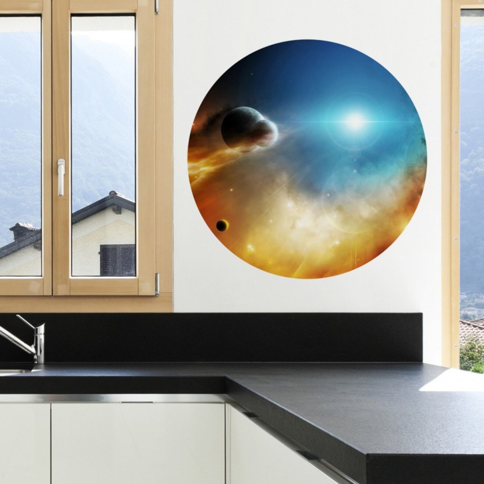 The Final Frontier Circle Wall Decal 20x20 Etsy